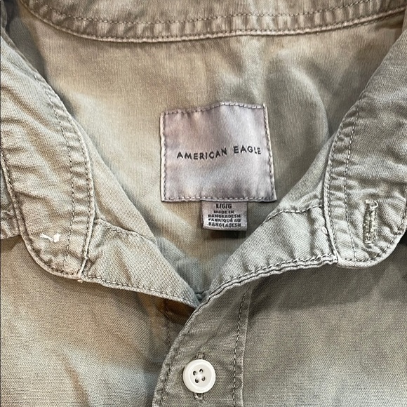 American Eagle Outfitters Green Casual Button Down Shirt - Picture 2 of 5